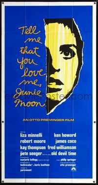 1a370 TELL ME THAT YOU LOVE ME JUNIE MOON int'l 3sheet '70 Otto Preminger, art of Liza Minnelli!