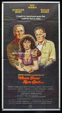 1a389 WHEN TIME RAN OUT int'l 3sh '80 Paul Newman, William Holden, Jacqueline Bisset by Tanenbaum!