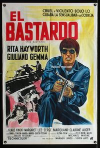 1a409 BASTARD Argentinean movie poster '68 art of Rita Hayworth & Giuliano Gemma!