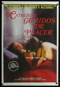 1a421 CATHERINE CHERIE Argentinean movie poster '82 image of sexy naked couple in bed!