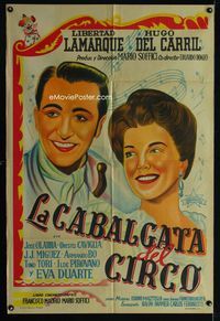 1a422 CIRCUS CAVALCADE Argentinean movie poster '45 includes film appearance by Eva Peron!