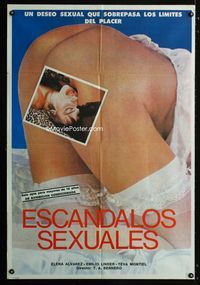 1a423 CON LAS BRAGAS EN LA MANO Argentinean movie poster '81 super sexy close up derrier image!