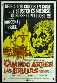 1a424 CONQUEROR WORM Argentinean movie poster '68 Edgar Allan Poe, Vincent Price, English horror!