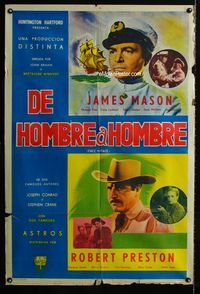 1a440 FACE TO FACE Argentinean poster '52 double-bill of Secret Sharer & Bride Comes to Yellow Sky!