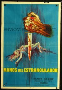 1a457 HANDS OF THE RIPPER Argentinean movie poster '72 Hammer, best sexy horror artwork!