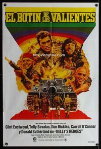 1a473 KELLY'S HEROES Argentinean R70s Clint Eastwood, Telly Savalas, Don Rickles, Sutherland, WWII!
