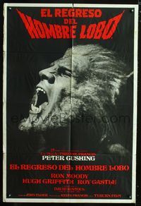 1a486 LEGEND OF THE WEREWOLF Argentinean '75 Peter Cushing, best close up transformation image!