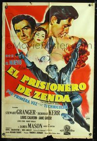 1a521 PRISONER OF ZENDA Argentinean movie poster '52 Stewart Granger, Deborah Kerr