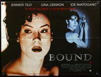 1a084 BOUND British quad movie poster '96 Wachowski Brothers, Jennifer Tilly, Gina Gershon