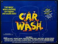 1a088 CAR WASH British quad movie poster '76 cool completely different artwork!