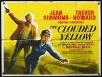 1a095 CLOUDED YELLOW British quad movie poster '51 artwork of Trevor Howard & Jean Simmons!