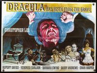 1a103 DRACULA HAS RISEN FROM THE GRAVE British quad '69 Hammer, great different art by Chantrell!