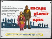 1a108 ESCAPE FROM THE PLANET OF THE APES British quad poster '71 Baby Milo has Washington terrified!