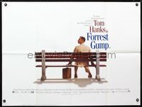 1a120 FORREST GUMP DS British quad movie poster '94 Tom Hanks, Robert Zemeckis classic!