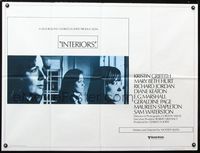 1a132 INTERIORS British quad poster '78 Woody Allen, Diane Keaton, Mary Beth Hurt, Kristin Griffith