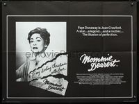 1a152 MOMMIE DEAREST British quad movie poster '81 great image of Faye Dunaway as Joan Crawford!