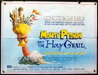 1a153 MONTY PYTHON & THE HOLY GRAIL British quad '75 Terry Gilliam, John Cleese, Camelot, best art!