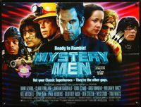 1a155 MYSTERY MEN DS British quad movie poster '99 Ben Stiller, Janeane Garofalo, William H. Macy