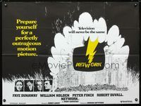 1a158 NETWORK British quad movie poster '76 Paddy Cheyefsky, William Holden, Sidney Lumet classic!