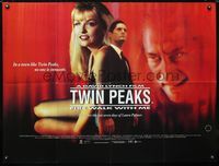 1a196 TWIN PEAKS: FIRE WALK WITH ME British quad poster '92 David Lynch, sexy Sheryl Lee close up!