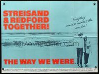 1a202 WAY WE WERE British quad movie poster '73 Barbra Streisand & Robert Redford together again!