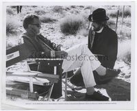 1b019 BALLAD OF CABLE HOGUE candid 8x10 '70 Sam Peckinpah in director's chair with David Warner!