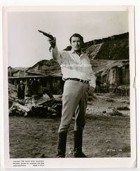 1b023 BIG COUNTRY 8x10 movie still '58 great full-length portrait of Gregory Peck aiming pistol!