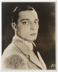 1b034 BUSTER KEATON 7.5x9.5 movie still '20s wonderful close portrait in tie & jacket by Spurr!