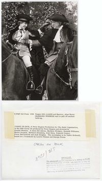 1b041 CARRY ON DICK English 7.5x9.5 movie still '74 Sidney James & Barbara Windsor on horseback!
