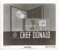 1b047 CHEF DONALD 8.25x10 '41 cool movie still with title image from the cartoon!