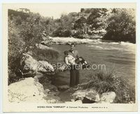 1b056 CONFLICT 8x9.75 movie still '36 John Wayne saves boy from drowning in river!