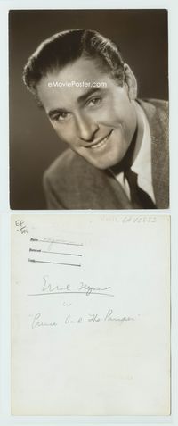 1b076 ERROL FLYNN deluxe 8x10 still '37 great super close up smiling portrait wearing suit and tie!