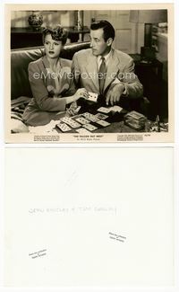 1b078 FALCON OUT WEST 8x10 movie still '44 Tom Conway watches Joan Barclay play solitaire!