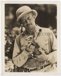 1b340 WILD CARGO 8x10 still '34 great Frank Buck close up holding mouse deer in the African jungle!