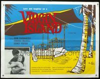 1c624 VIRGIN ISLAND English half-sheet poster '58 castaways John Cassavetes & sexy Virginia Maskell!