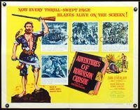 1c285 ADVENTURES OF ROBINSON CRUSOE style B half-sheet movie poster '54 Luis Bunuel, Dan O'Herlihy