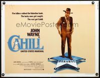 1c327 CAHILL half-sheet movie poster '73 classic United States Marshall John Wayne!