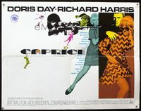 1c329 CAPRICE half-sheet movie poster '67 Doris Day, Richard Harris, cool sniper image!