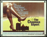 1c335 CHAPMAN REPORT half-sheet movie poster '62 Jane Fonda, from Irving Wallace novel, sexy legs!