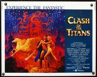 1c341 CLASH OF THE TITANS 1/2sheet '81 Ray Harryhausen, great fantasy art by Greg & Tim Hildebrandt!