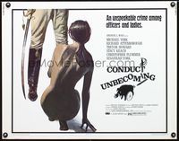 1c346 CONDUCT UNBECOMING half-sheet movie poster '75 an unspeakable crime among officers and ladies!