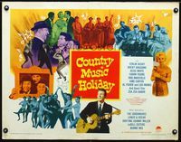 1c350 COUNTRY MUSIC HOLIDAY style B half-sheet movie poster '58 Zsa Zsa Gabor, Ferlin Husky