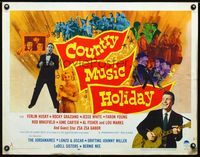 1c349 COUNTRY MUSIC HOLIDAY style A half-sheet movie poster '58 Zsa Zsa Gabor, Ferlin Husky