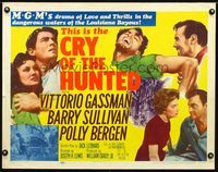 1c353 CRY OF THE HUNTED style A half-sheet poster '53 Polly Bergen, Barry Sullivan, Vittorio Gassman