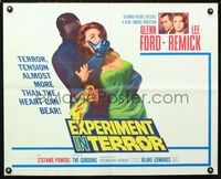 1c379 EXPERIMENT IN TERROR 1/2sh '62 Glenn Ford, Lee Remick, more tension than the heart can bear!