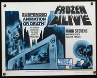1c396 FROZEN ALIVE half-sheet poster '66 cool German sci-fi/horror, suspended animation or death!