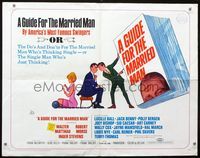 1c405 GUIDE FOR THE MARRIED MAN half-sheet movie poster '67 by America's most famous swingers!