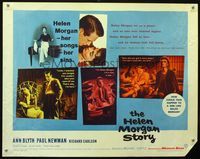 1c410 HELEN MORGAN STORY half-sheet movie poster '57 Paul Newman loves pianist Ann Blyth!