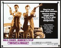 1c413 HICKEY & BOGGS half-sheet '72 Bill Cosby & Robert Culp keep firing until they hit anything!