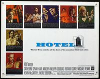 1c424 HOTEL half-sheet '67 from Arthur Hailey's novel, Rod Taylor, Catherine Spaak, Karl Malden
